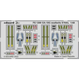 Eduard - Ea-18G Seatbelts Steel