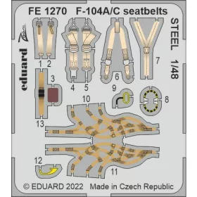 Eduard - F-104A/C Seatbelts Steel