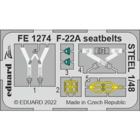 Eduard - F-22A Seatbelts Steel