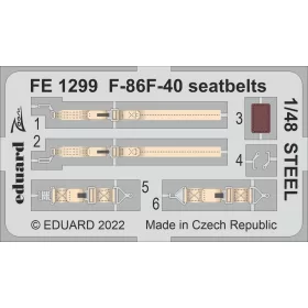 Eduard - F-86F-40 seatbelts STEEL