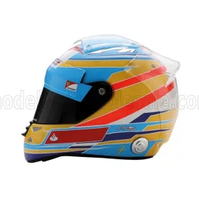   Edicola - HELMET F1  CASCO HELMET FERNANDO ALONSO F2012 TEAM FERRARI SEASON 2012 BLUE YELLOW RED
