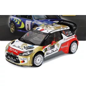   Edicola - CITROEN DS3 WRC TOTAL ABU DHABI N 1 RALLY ARGENTINA 2013 S.LOEB - D.ELENA RED GOLD WHITE