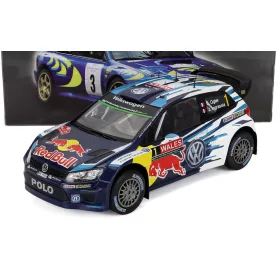   Edicola - VOLKSWAGEN POLO WRC TEAM VOLKSWAGEN MOTORSPORT RED BULL N 1 WINNER RALLY WALES GB 2015 SEBASTIEN OGIER - JULIEN INGRASSIA WHITE BLUE
