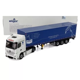   Eligor - MERCEDES BENZ ACTROS 5 1851 TRUCK TELONATO JOURDAN TRANSPORTS 2020 WHITE BLUE