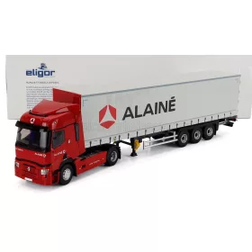   Eligor - RENAULT T480 TRUCK TELONATO ALAINE TRANSPORTS 2021 RED GREY