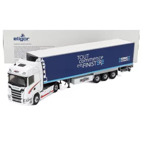   Eligor - SCANIA R450 TRUCK SEMI-FRIGO TOUT COMMENCE EN FINISTERE 2016 WHITE BLUE