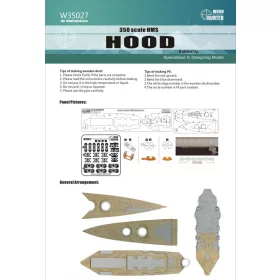 Flyhawk - HMS Hood Battleship Wood Deck