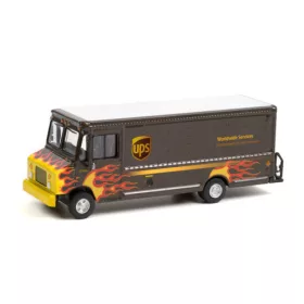  GREENLIGHT - H.D. Trucks Series 21 - 2019 Package Car - United Parcel Service (UPS) Worldwide Services with Flames Solid Pack