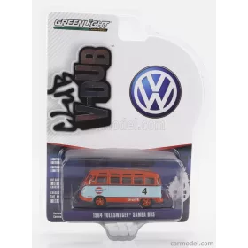   Greenlight - Volkswagen T1 Samba Minibus N 4 Gulf 1964 Orange Light Blue