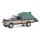 Greenlight - 1:64 1987 Ford F-150 XLT Lariat - Dark Blue and Tan with Modern Truck Bed Tent - The Great Outdoors Series 4