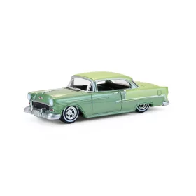   Greenlight - 1956 Chevrolet Bel Air Lowrider - Crocus Yellow & Laurel Green Two-Tone - California Lowriders Series 7