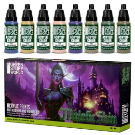   Green Stuff World - Paint Set - Malefic Skin Paint Set (8 pcs)