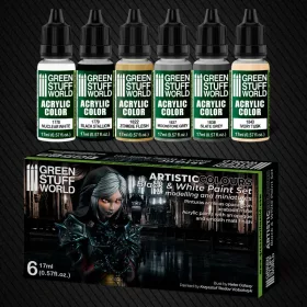 Green Stuff World - Paint Set - Black and White