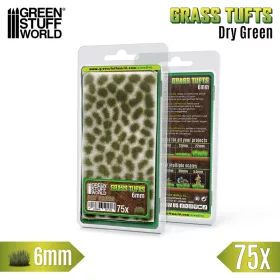   Green Stuff World - Static Grass Tufts 6 mm - Dry Green (75 pcs.)