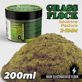   Green Stuff World - Static Grass Flock 2-3mm - SAVANNA PASTURE - 200 ml