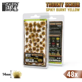   Green Stuff World - Thorny Scrubs - BURNT YELLOW - 48 pcs 14 mm high