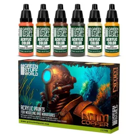   Green Stuff World - Mnm Cobre / Paint Set - Nmm Copper(6 pcs)