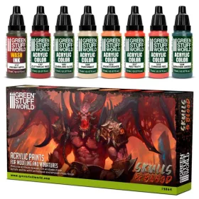 Green Stuff World - Paint Set - Skulls Blood (8 pcs)