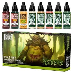 Green Stuff World - Paint Set - Pestilence (8 pcs)