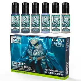 Green Stuff World - PAINT SET - Opaque Colors COLD (Box x6)
