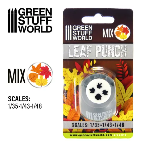 Green Stuff World - Miniature Leaf Punch GREY