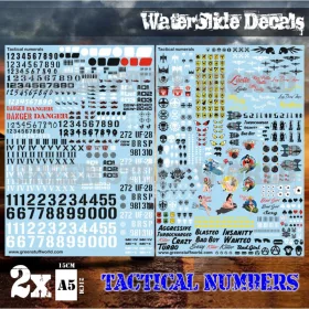   Green Stuff World - Waterslide Decals - Tactical Numerals And Pinups