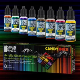 Green Stuff World - Set x8 Acrylic Candy Ink Paints