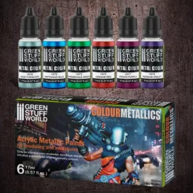 Green Stuff World - Metallic Paints Set - Colours
