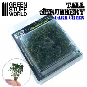 Green Stuff World - Tall Shrubbery - Dark Green (8x8x3cm)