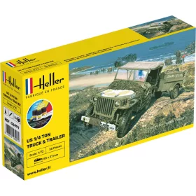 Heller - US 1/4 Ton Truck Trailer