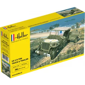 Heller - Willys Mb Jeep and Trailer