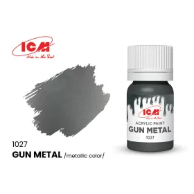 ICM - METALLIC COLORS Gun metal bottle 12 ml