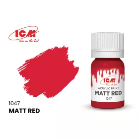 ICM - RED Matt Red bottle 12 ml