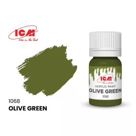 ICM - GREEN Olive Green bottle 12 ml