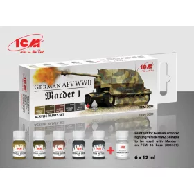   ICM - Acrylic paint set for German AFV WW2 (Marder I) 6 12 ml