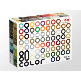   ICM - Acrylic paint set 80 pcs (77 color + 3 varnishes) 80 x 12 ml