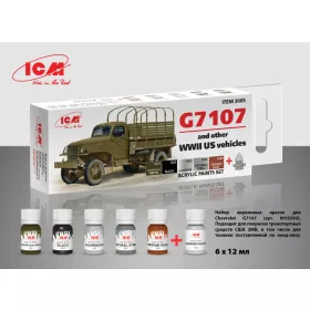 ICM - Acrylic paint set for US WWII vehicles (G7107) 6 12 ml