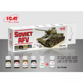 ICM - Acrylic paint set for Soviet AFV 6 12 ml