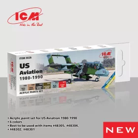 ICM - Acrylic paint set for US Aviation 1980 - 1990 6 12 ml