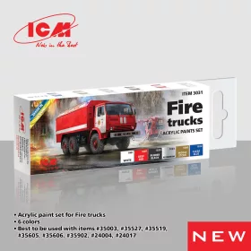 ICM - Acrylic paint set for Fire trucks 6 12 ml