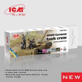 ICM - Acrylic paint set for WWII German tank crew 6 12 ml
