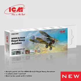   ICM - Acrylic Paint Set for WWII British Naval Aviation 6 x12 ml