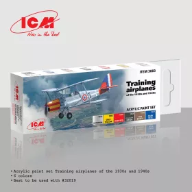   ICM - Acrylic paint set Training airplanes of the 1930s and 1940s
