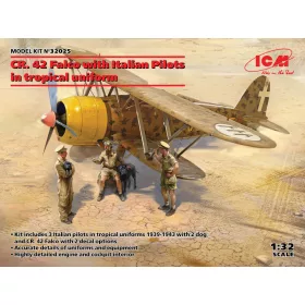 ICM - CR. 42 Falco with Italian Pilots in tropical uniform