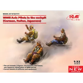   ICM - WWII Axis Pilots in the cockpit (German  Italian  Japanese)