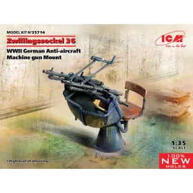   ICM - Zwillingssockel 36  WWII German Anti-aircraft Machihe gun Mount