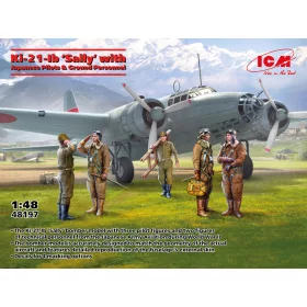   ICM - 1:48 Ki-21-Ib  Sally  with Japanese Pilots and Ground Personnel - ICM