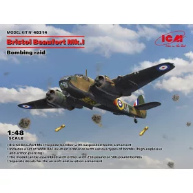 ICM - 1:48 ICM Bristol Beaufort Mk.I. Bombing raid