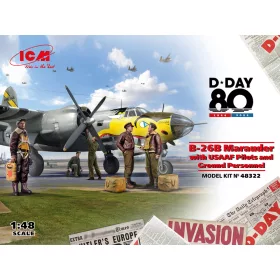   ICM - 1:48 ICM B-26B Marauder with USAAF Pilots and Ground Personnel