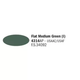 Italeri - Flat Medium Green (I) - Acrylic Paint (20 Ml)